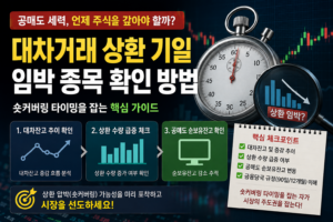 대차거래 상환기일 임박 종목, 정말 알 수 있을까? 공매도 숏커버링 신호 찾는 법 2 공매도 숏커버링 신호 찾는 법