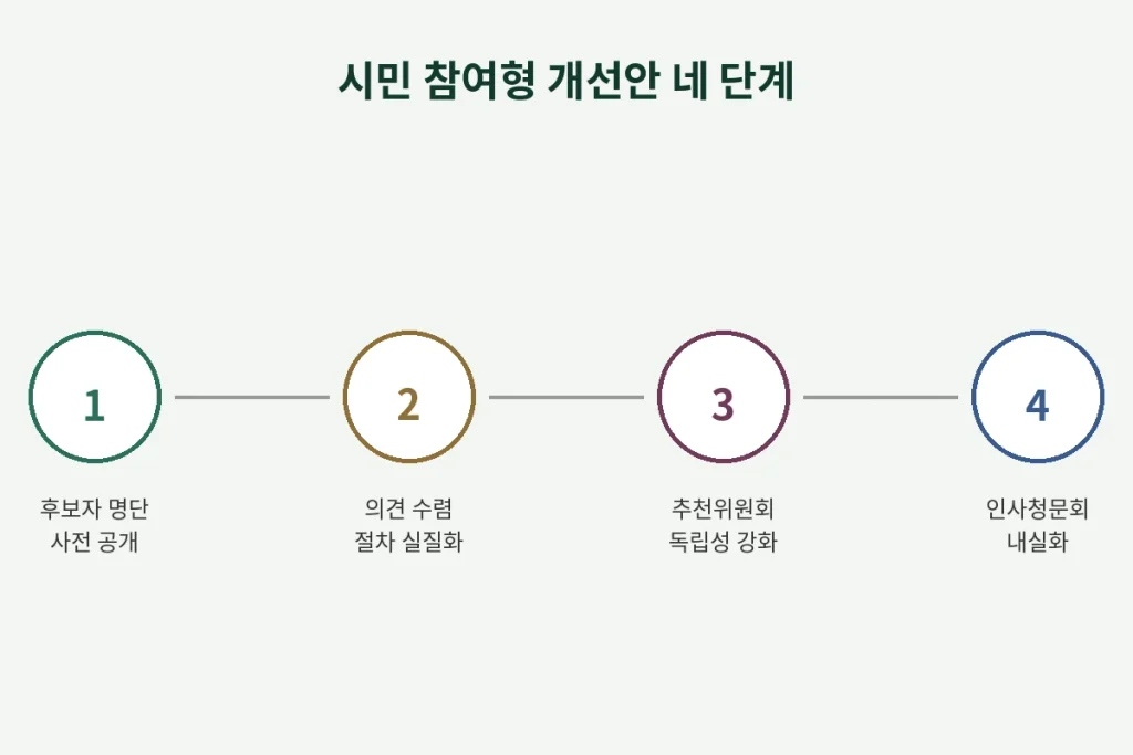 '대법관 임명', 국민은 모르고 대법원장만 아는 인사, 이대로 괜찮은가 2 diagram steps