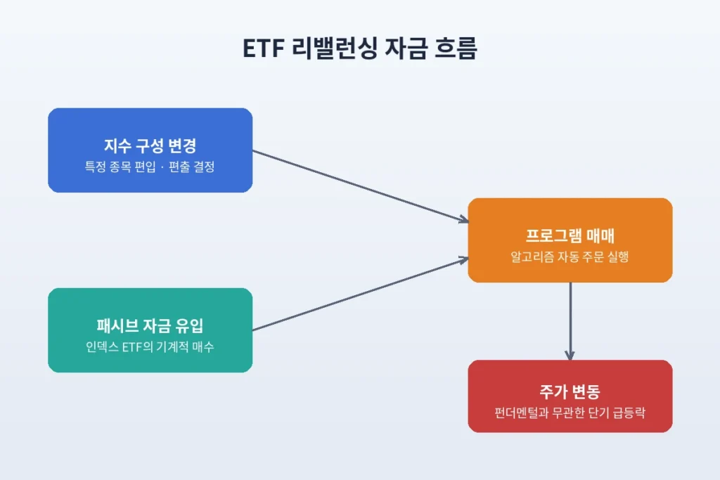 내 주식이 이유 없이 오른다? ETF 리밸런싱과 프로그램 수급의 진실 1 inline 01 rebalancing flow