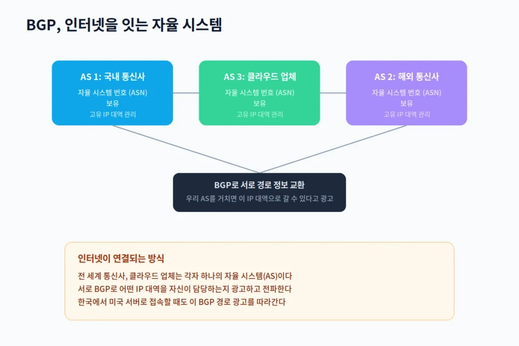 라우팅 프로토콜의 세계, "정적 라우팅 vs 동적 라우팅, 그리고 BGP" 2 routing inline2 BGP