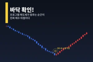 바닥 확인! 프로그램 매도세가 멈추는 순간이 진짜 매수 타점이다