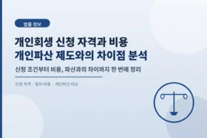 개인회생 신청 자격 비용 및 파산 제도와 차이점 분석 2 개인회생 신청 자격