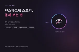 인스타그램 스토리 몰래 보기: 기록 안 남기는 4가지 1 인스타그램 스토리 몰래보기