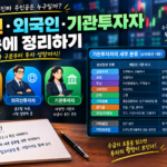 "개인·외국인·기관투자자", 주식시장 수급을 읽는 가장 쉬운 방법