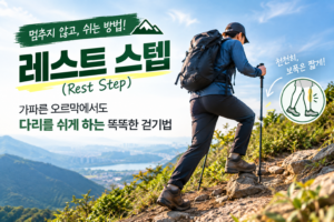 "레스트 스텝(Rest Step)", 숨이 턱 막히는 오르막에서 다리를 쉬게 하는 걷기 방법