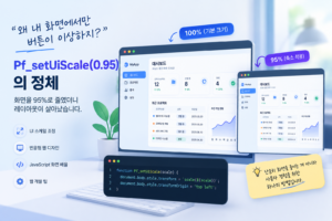 "Pf_setUiScale(0.95)"의 정체, 레이아웃이 살아났습니다 6 “왜 내 화면에서만 버튼이 이상하지?” Pf_setUiScale(0.95)의 정체